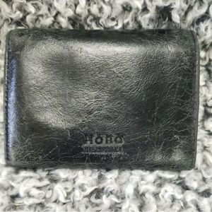 Hobo International Black Leather Wallet 4.25"x3" With Flaws